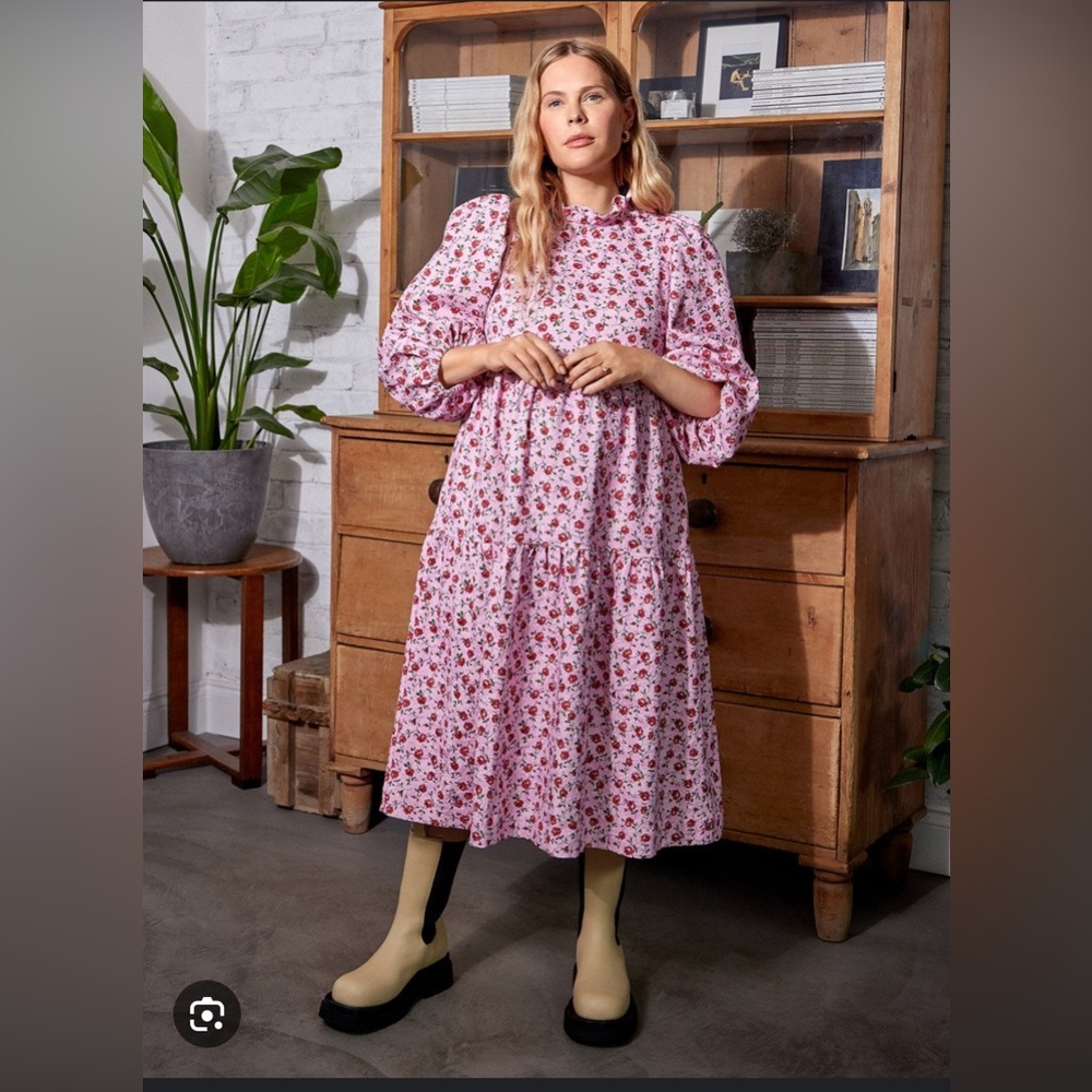 Kitri x Jessie Bush Ashley Floral Jacquard Midi Dress
